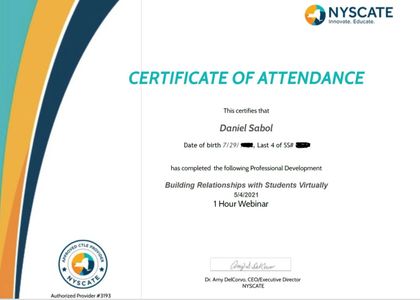 Certificate of Completion